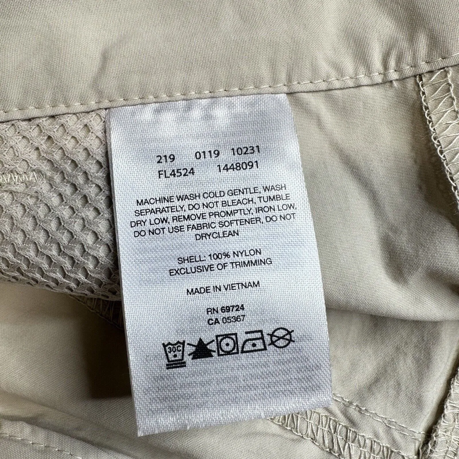 Columbia PFG Coral Point II Shorts Medium Beige Nylon Quick Dry UPF Hiking NEW