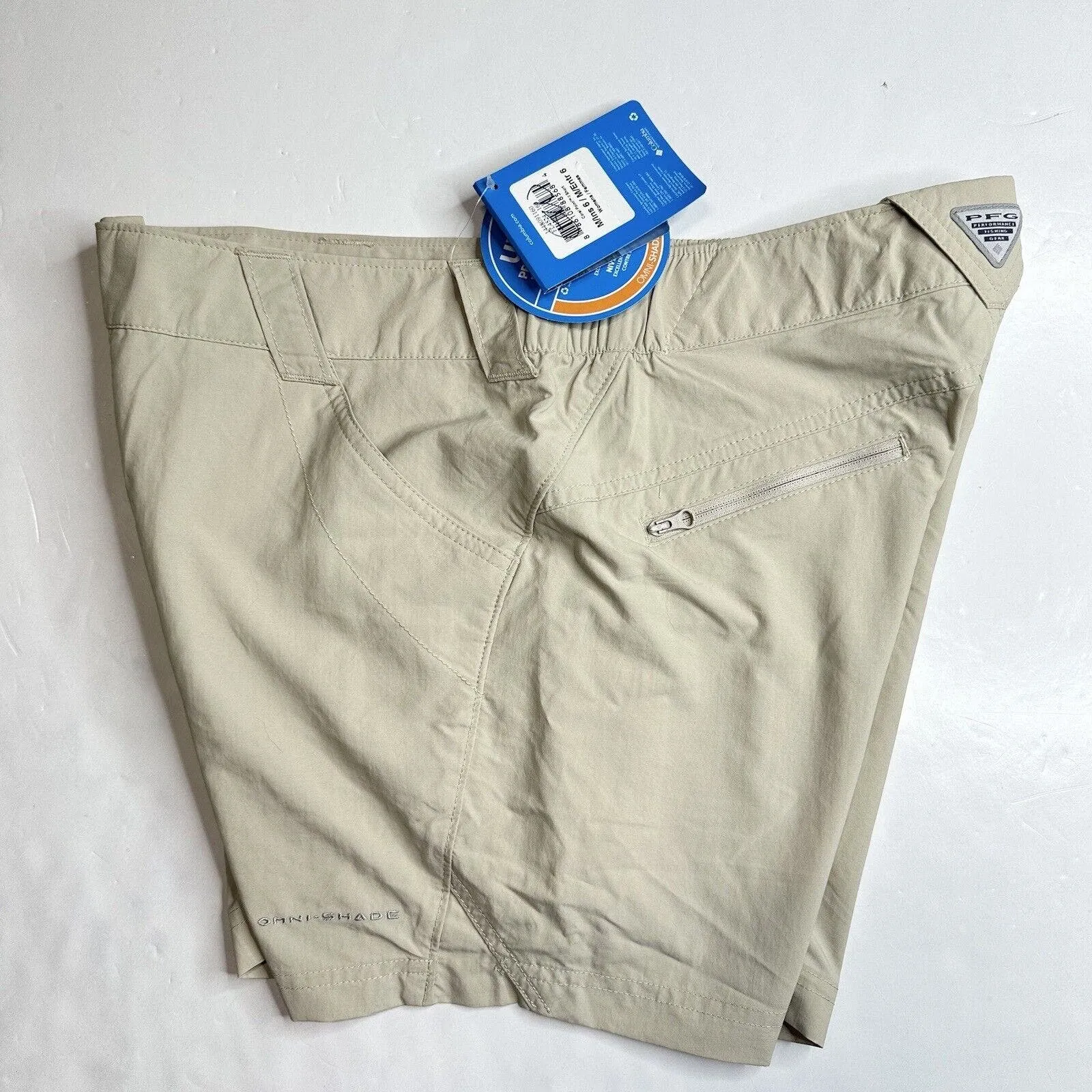 Columbia PFG Coral Point II Shorts Medium Beige Nylon Quick Dry UPF Hiking NEW