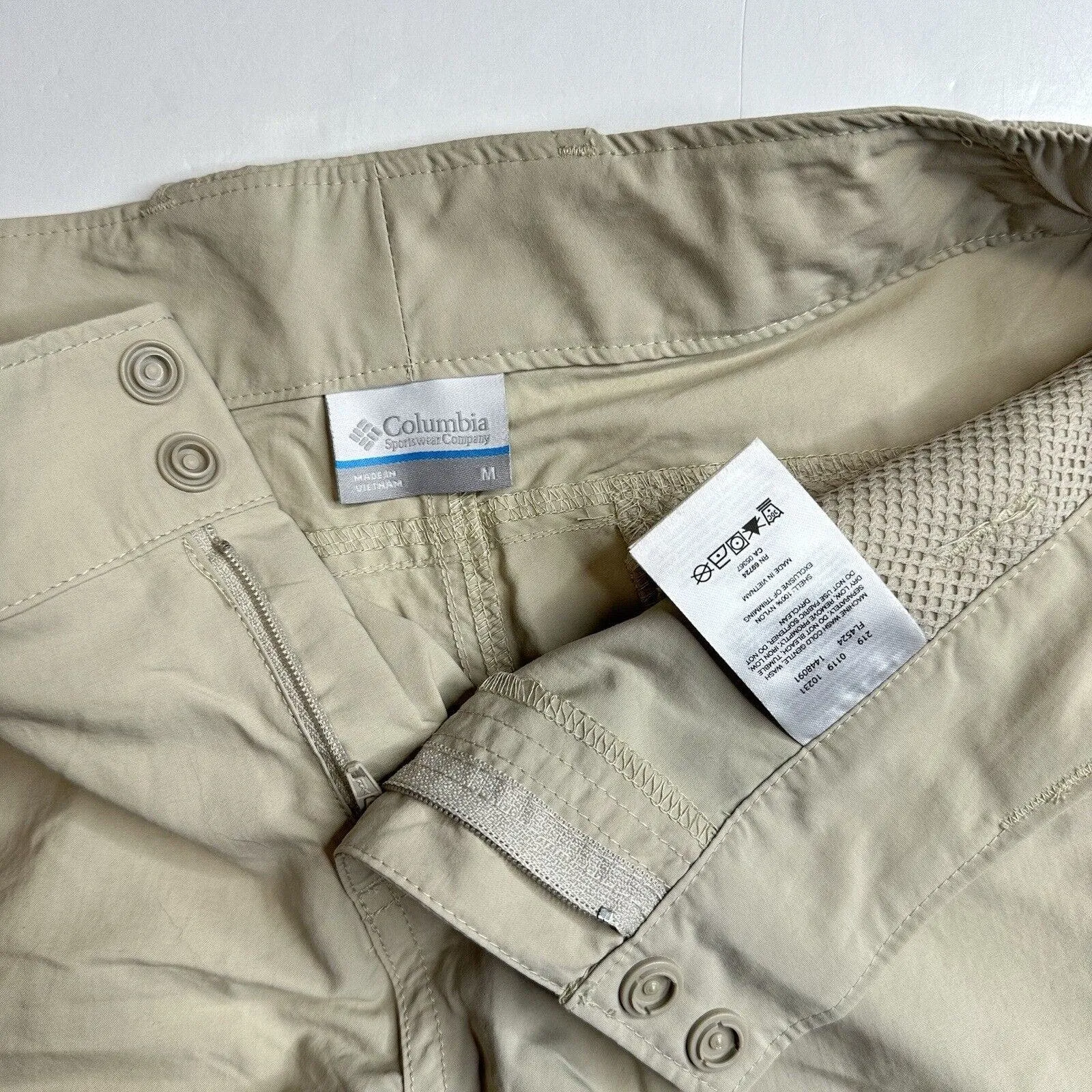 Columbia PFG Coral Point II Shorts Medium Beige Nylon Quick Dry UPF Hiking NEW