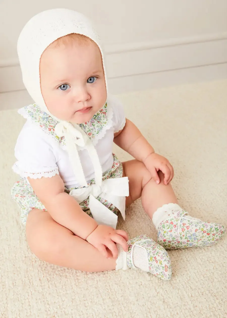 Cordelia Embroidered Double Collar Bodysuit in Pink Made with Liberty Fabric