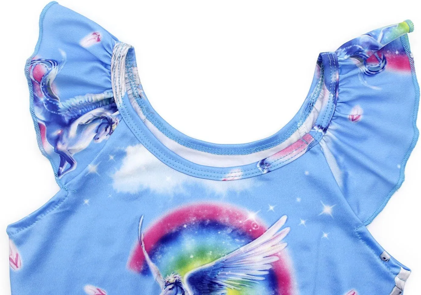 COTRIO Girls Swimsuit Rainbow Unicorn Tankini Swimwear Bathing Suit 2 Piece Beach Bikini for 2-10 Years Toddler Baby