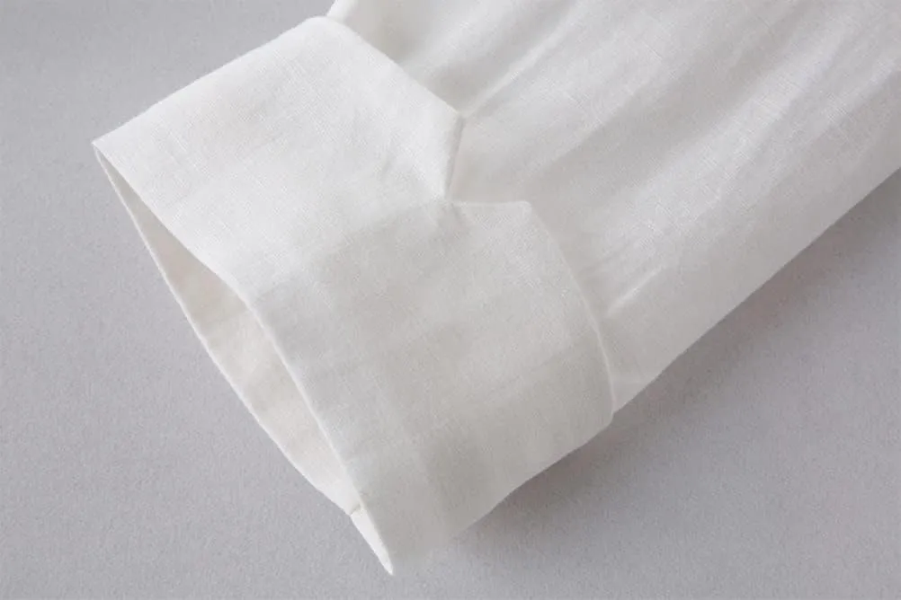 Cotton Linen Blazer for Womens Casual 3/4 Sleeve Open Front Linen Jackets