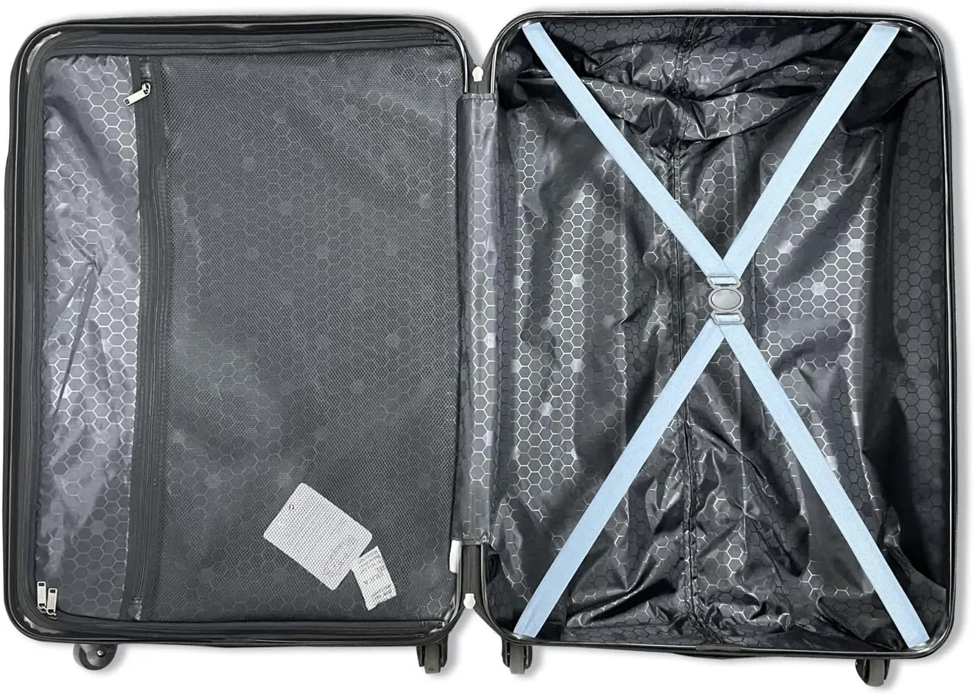 CuisinSmart 3 Piece Luggage Sets 20"/24"/28" Lightweight Hardshell Suitcase With 2 Hooks, Spinner Wheels, TSA Lock For Travel Blue As shown