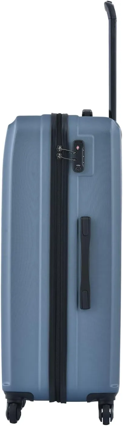 CuisinSmart 3 Piece Luggage Sets 20"/24"/28" Lightweight Hardshell Suitcase With 2 Hooks, Spinner Wheels, TSA Lock For Travel Blue As shown