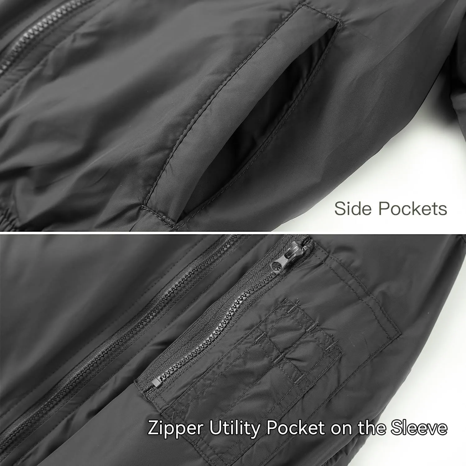 CUNYI Boys' Fashion Zip Up Bomber Jacket Windproof Flight Jacket Lightweight Windbreaker Outdoor