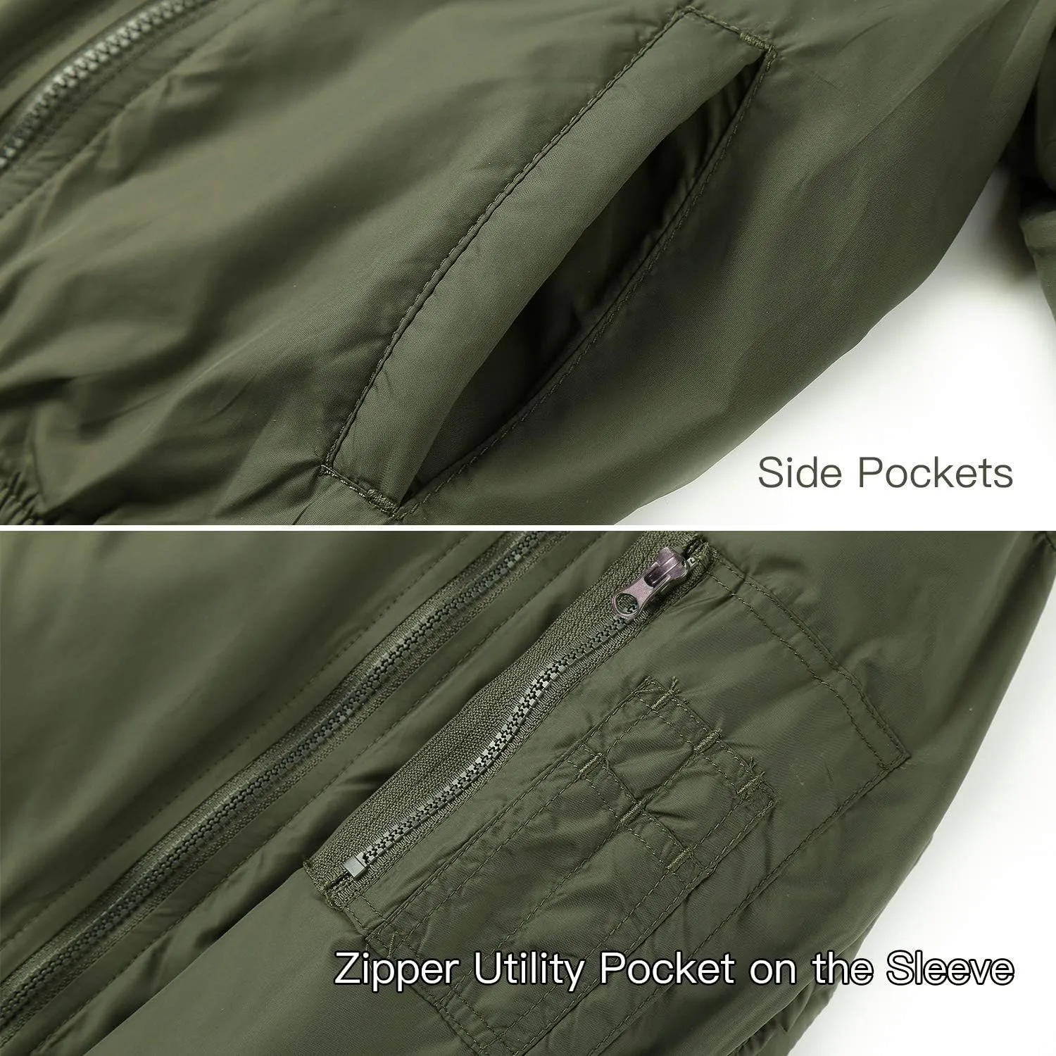 CUNYI Boys' Fashion Zip Up Bomber Jacket Windproof Flight Jacket Lightweight Windbreaker Outdoor