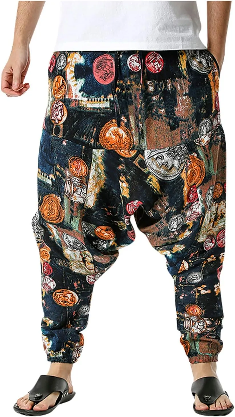 Day Clearance of The Deals Linen Shorts for Men Cargo Pants for Men Black Harem Hip Hop Pants Men Winter Baggy Elastic Waist Harem Pants Womens Pants 32x42 Men's Pants