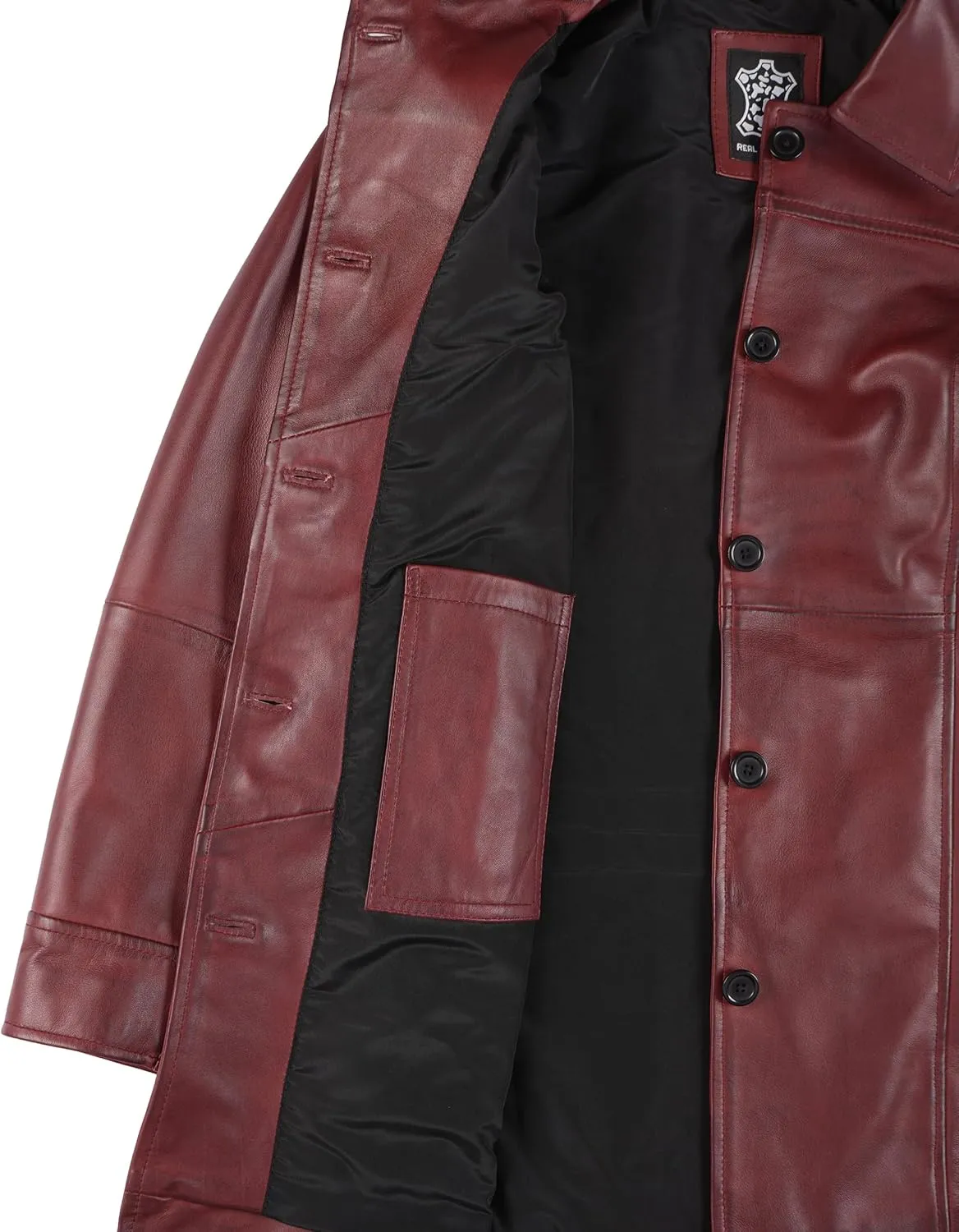 Decrum Leather Coats for Women - Carcoat Style Winter Fashion Womens Long Leather Jackets