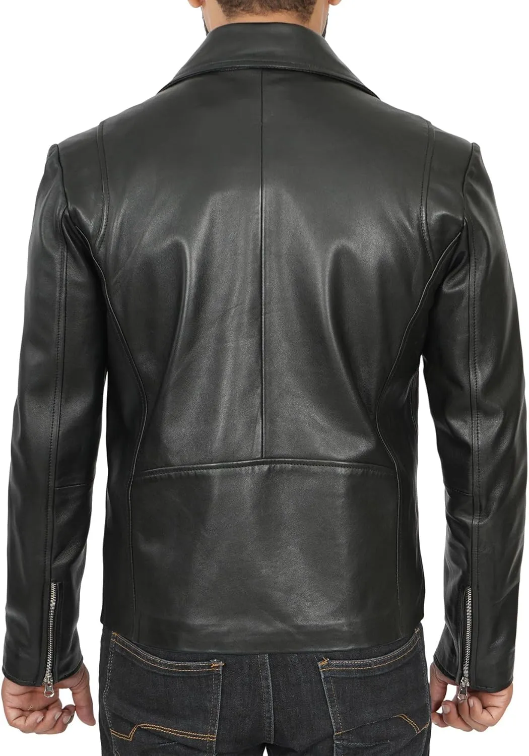 Decrum Leather Jacket Men - Real Lambskin Fashion Leather Jackets For Men
