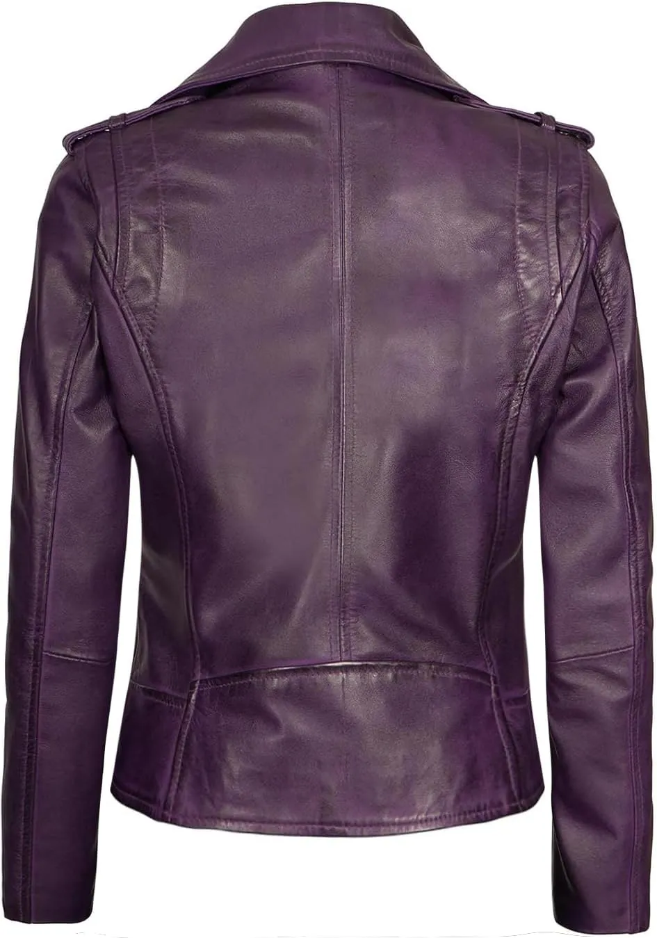 Decrum Leather Jacket Women - Real Lambskin Asymmetrical Style Casual Fashion Leather Jackets For Womens