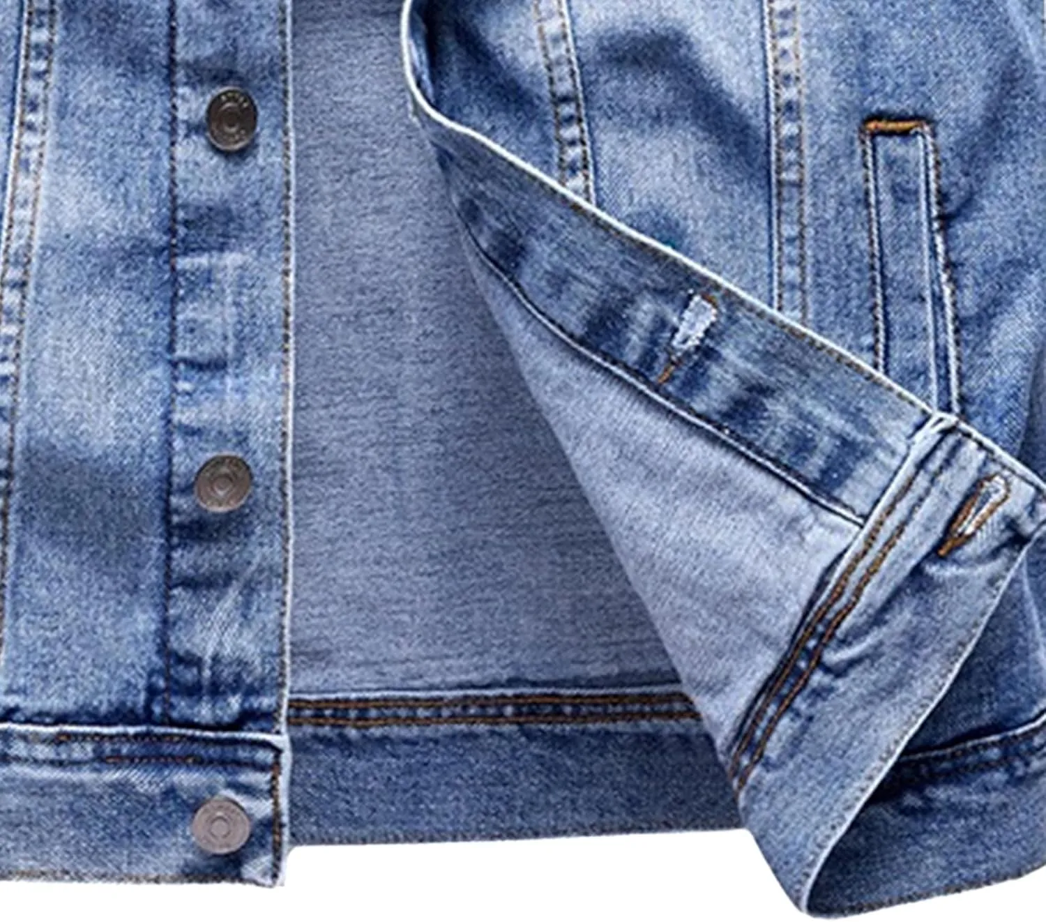 Denim Vest for Men Casual Sleeveless Button Down Denim Jacket Lapel Vintage Trucker Jeans Vests