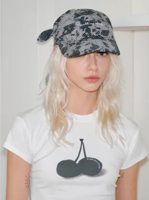 Digital Grid Camo Tie-Back Cap  Stealth Noir