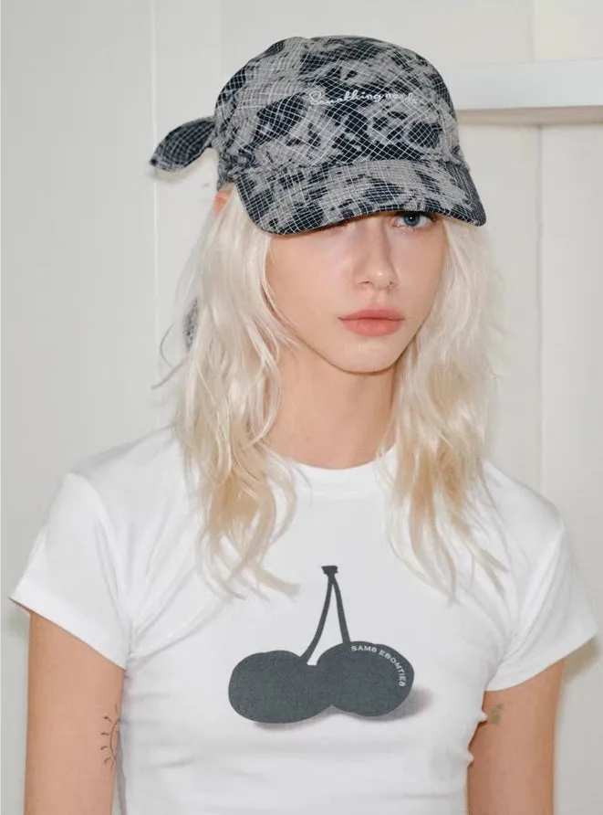 Digital Grid Camo Tie-Back Cap  Stealth Noir