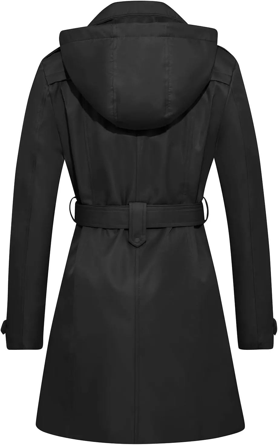 FARVALUE Women's Waterproof Trench Coat Winter Double Breasted Windbreaker Classic Belted Lapel Overcoat