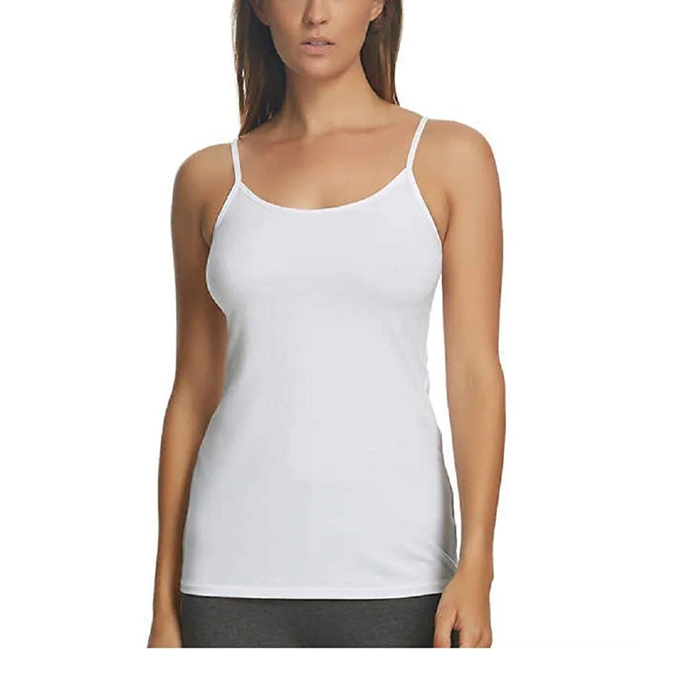 Felina Womens 3 Pack Cotton Stretch Camisole (Standard, Heather Grey/White/Black)
