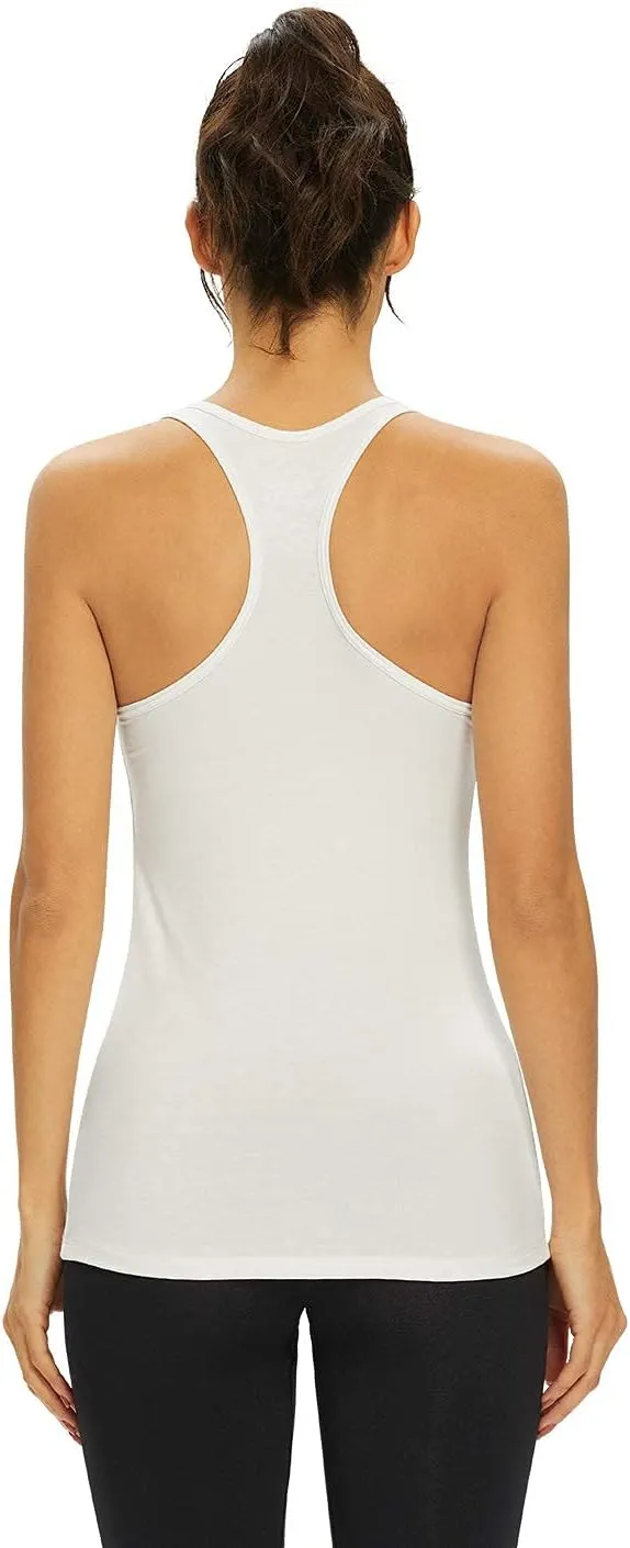 Femdouce Racerback Workout Tank top for Women Activewear Running top Yoga 4 Pack
