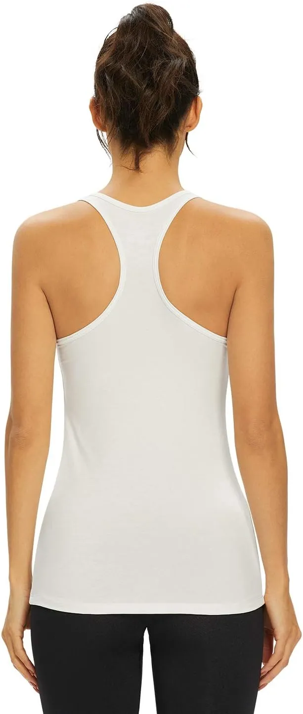 Femdouce Racerback Workout Tank top for Women Activewear Running top Yoga 4 Pack