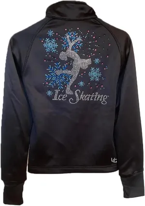 Figure Skating Warm Fleece Semi Fitted Jackets Ice Skating Jacket for Girls Women UGJK2