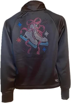 Figure Skating Warm Fleece Semi Fitted Jackets Ice Skating Jacket for Girls Women UGJK2