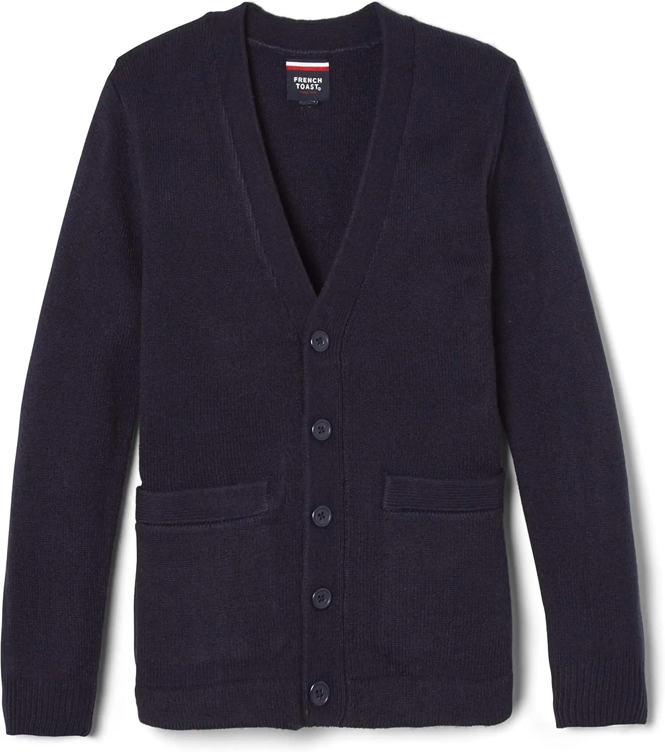 French Toast Boys' Anti-Pill V-Neck Cardigan Sweater (Standard & Husky)
