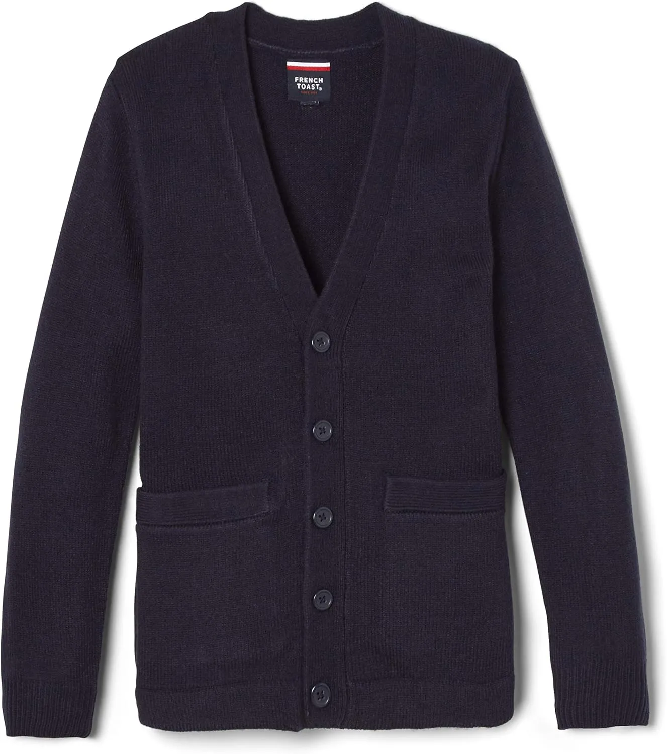 French Toast Boys' Anti-Pill V-Neck Cardigan Sweater (Standard & Husky)