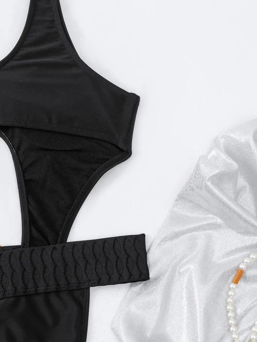 GFIT® New Sexy Black One Piece Swimwear | Cutout Swimsuit