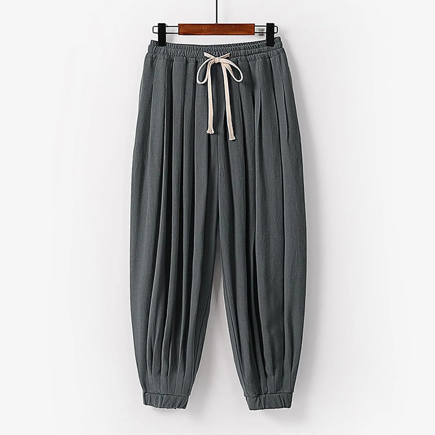 GIERIDUC Mens Joggers Sweatpants Open Bottom Straight Leg Casual Hearm Pants Loose Fit Running Athletic Yoga Pant with Pocket