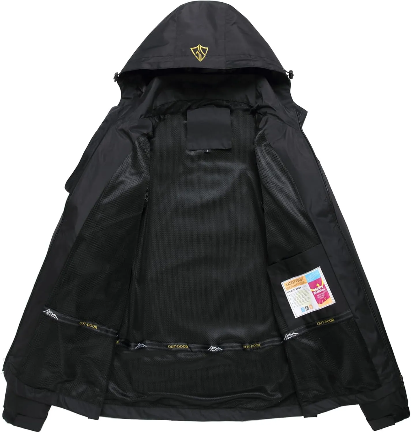 GIISAM Women's Waterproof Rain Jacket,Lightweight Windproof Full Zip Women's Packable Fall Raincoat Windbreaker with Hood