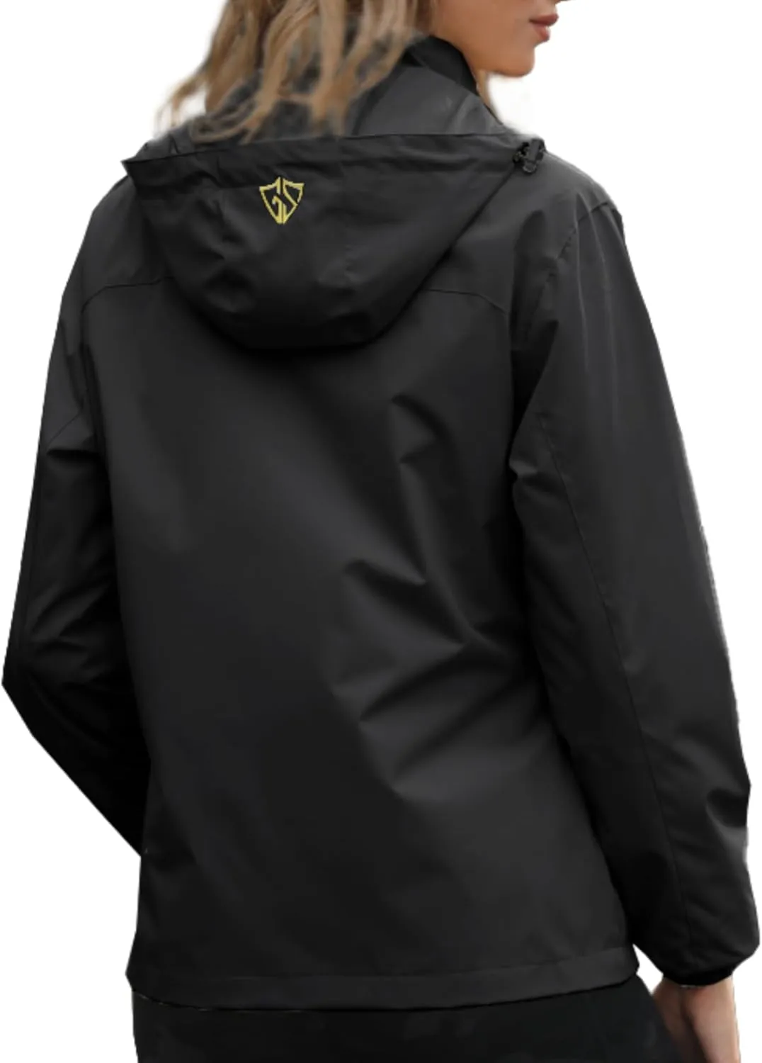 GIISAM Women's Waterproof Rain Jacket,Lightweight Windproof Full Zip Women's Packable Fall Raincoat Windbreaker with Hood