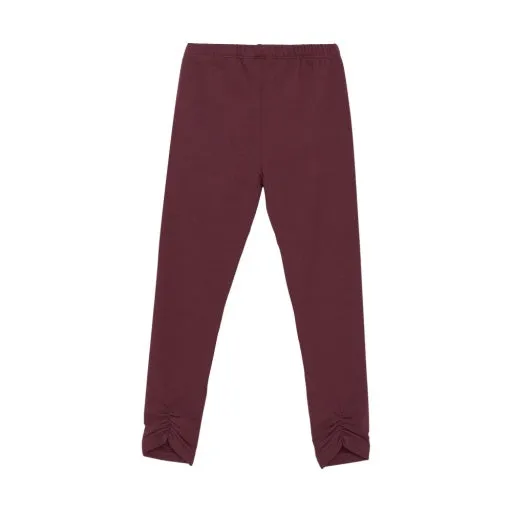 Girls Cozy Leggings: Tawny Port