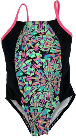 Girl's Thin Strap One-Piece Swimsuit Speedo (Multi, XS-5/6)