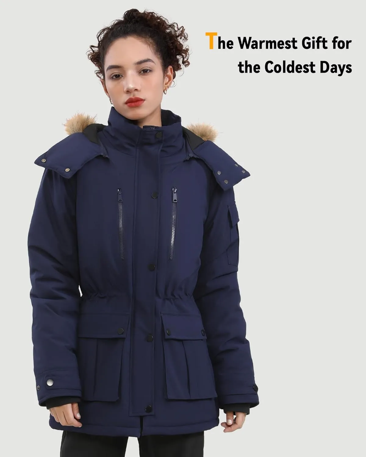 Graphene Heated Jacket for Women with Large Capacity Battery Pack Waterproof Windproof
