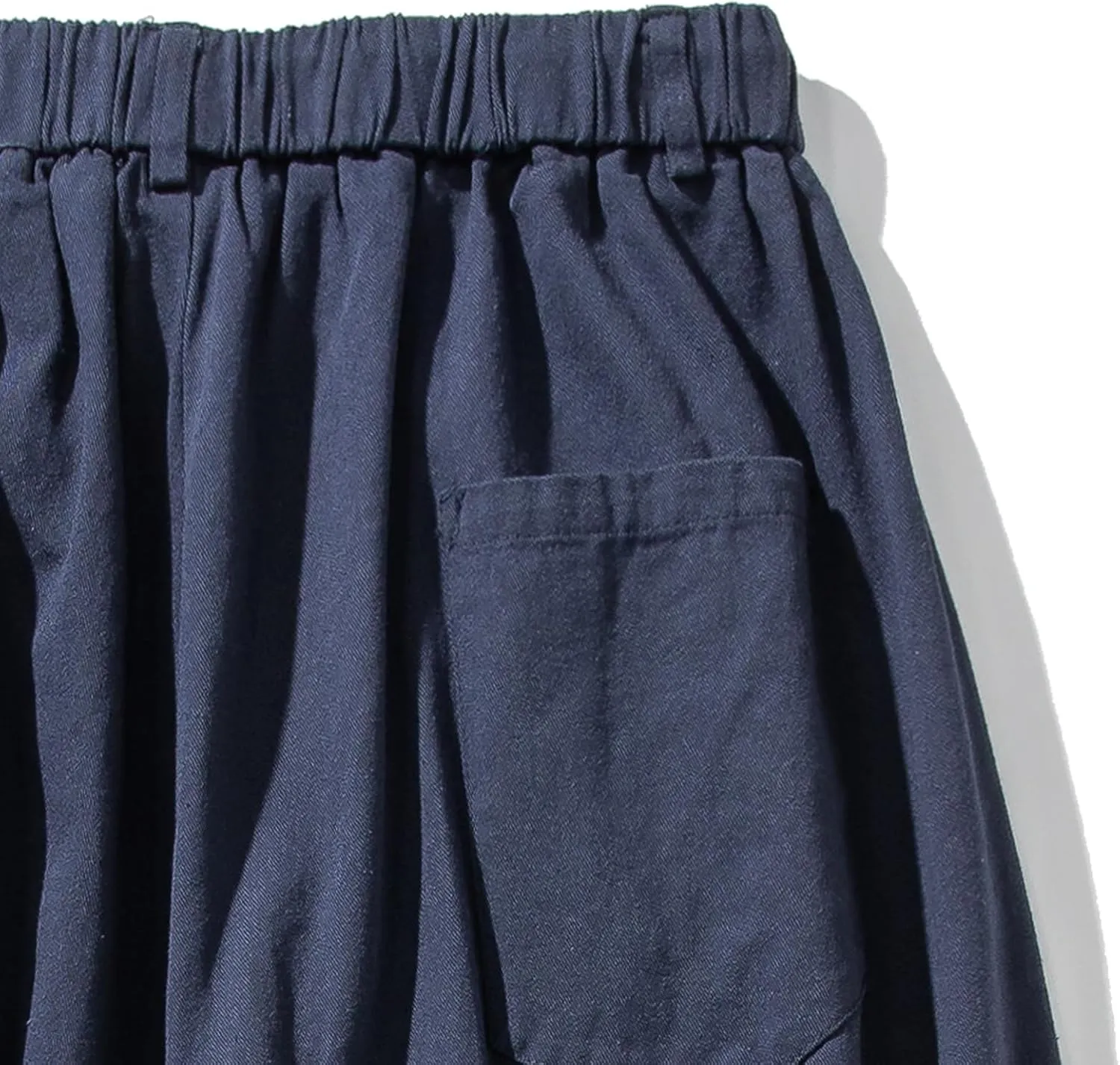 GURUNVANI Mens Wide Leg Harem Pants Japanese Loose Fit Pants Casual Elastic Waist Trouser