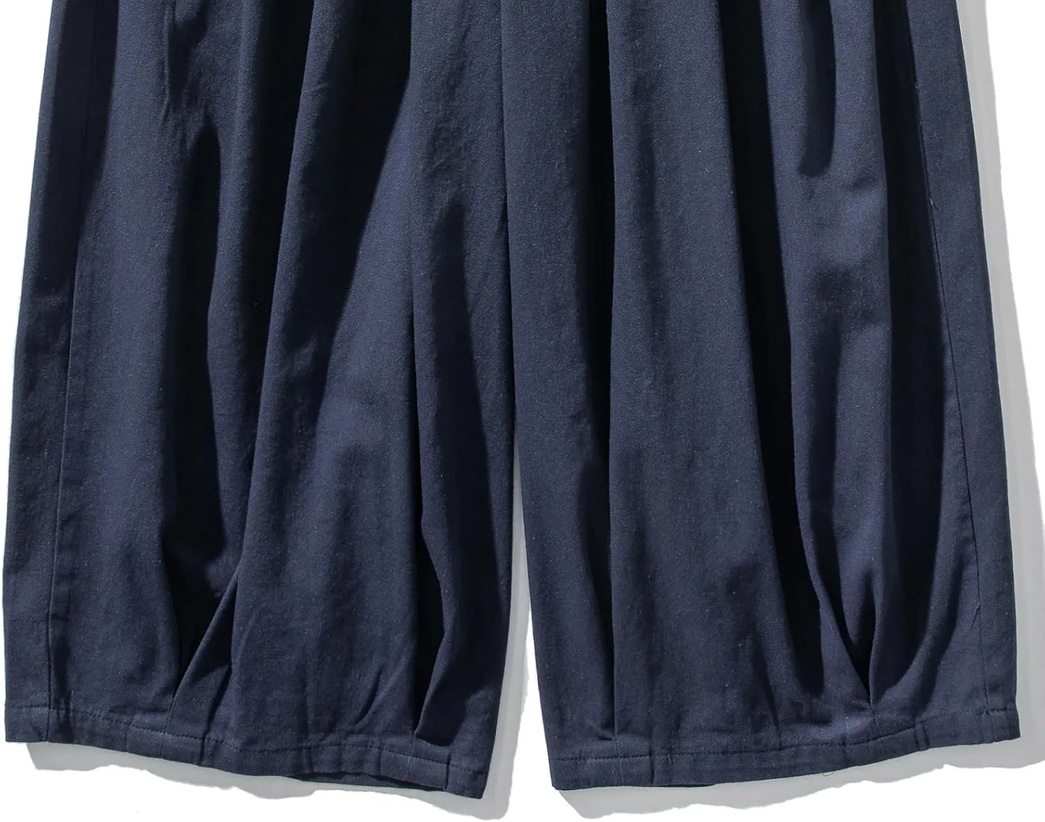GURUNVANI Mens Wide Leg Harem Pants Japanese Loose Fit Pants Casual Elastic Waist Trouser