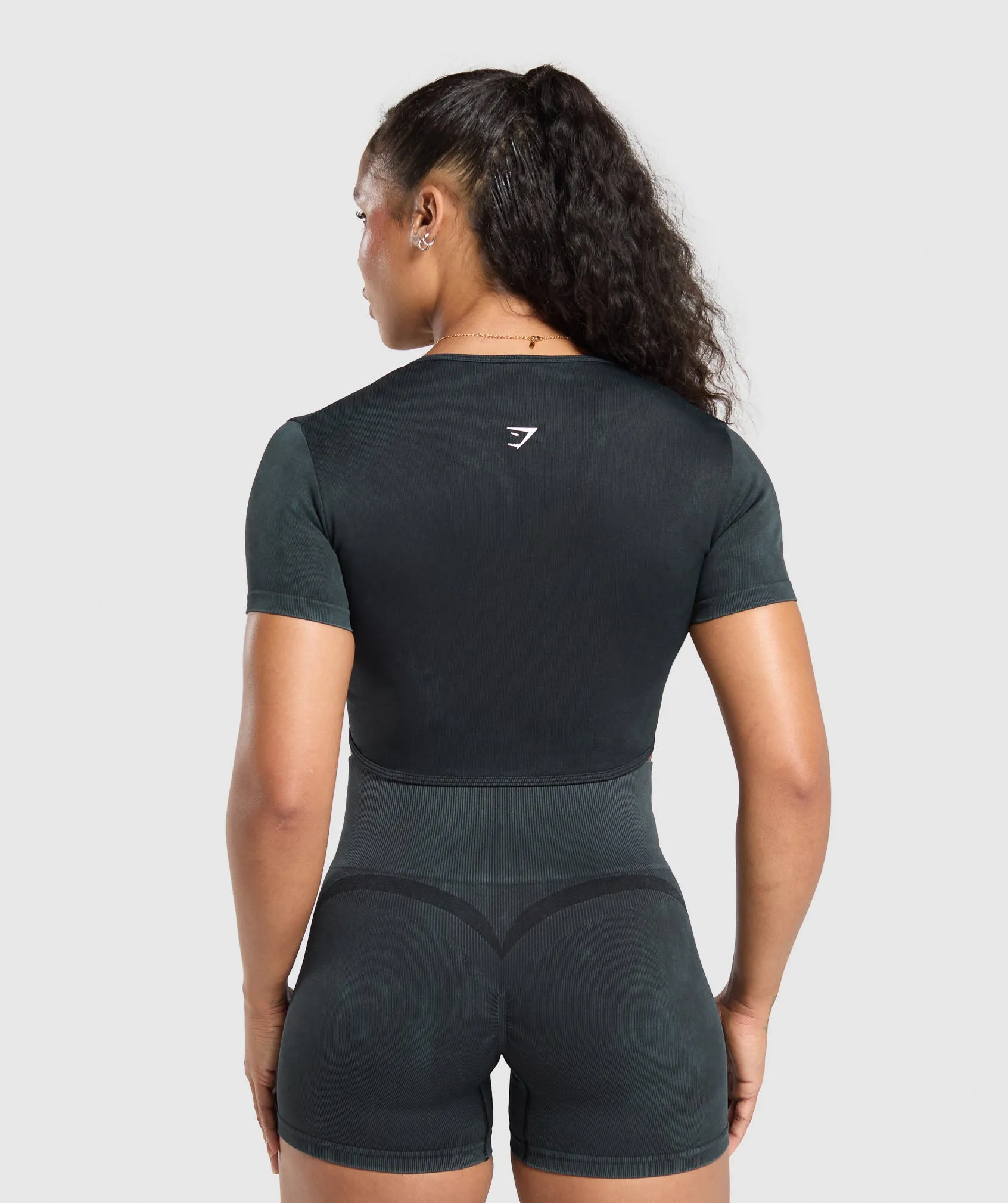 Gymshark Gains Seamless Crop Top - Black