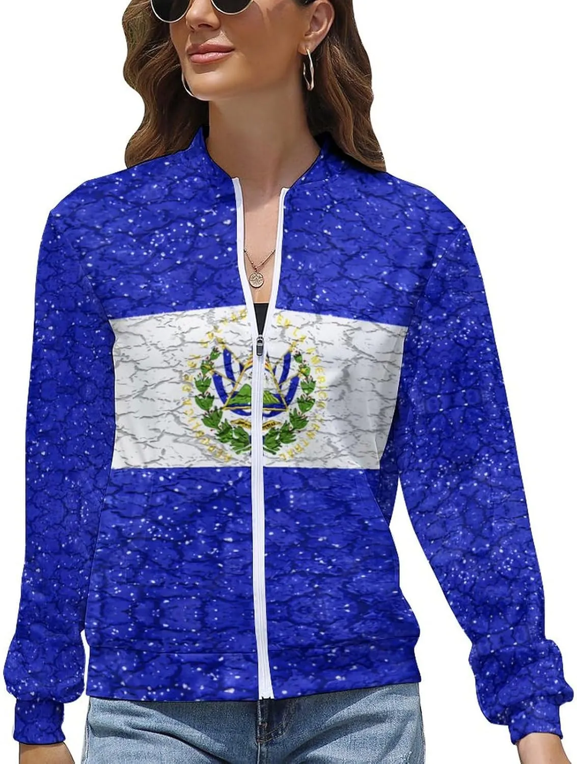Haiti Flag Womens Zip Up Hoodies Cute Jackets Oversized Sweatshirts Fall Outfits Winter Clothes