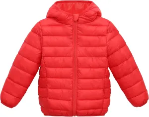 Happy Cherry Baby Boys Girls Hooded Coat Winter Lightweight Down Jacket Packable Cotton Coat