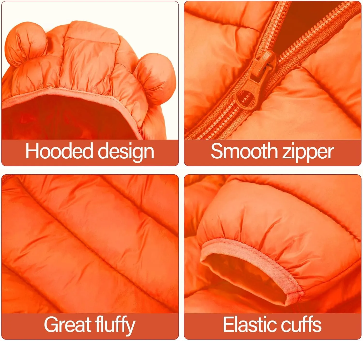Happy Cherry Baby Boys Girls Two Piece Snowsuit Winter Hooded Puffer Down Jacket and Elastic Waist Snow Pants Sets