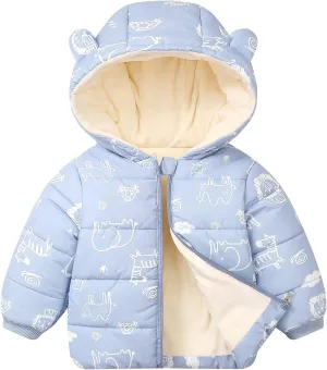 Happy Cherry Baby Boys Girls Winter Coats Hoods Light Puffer Down Jacket Outwear