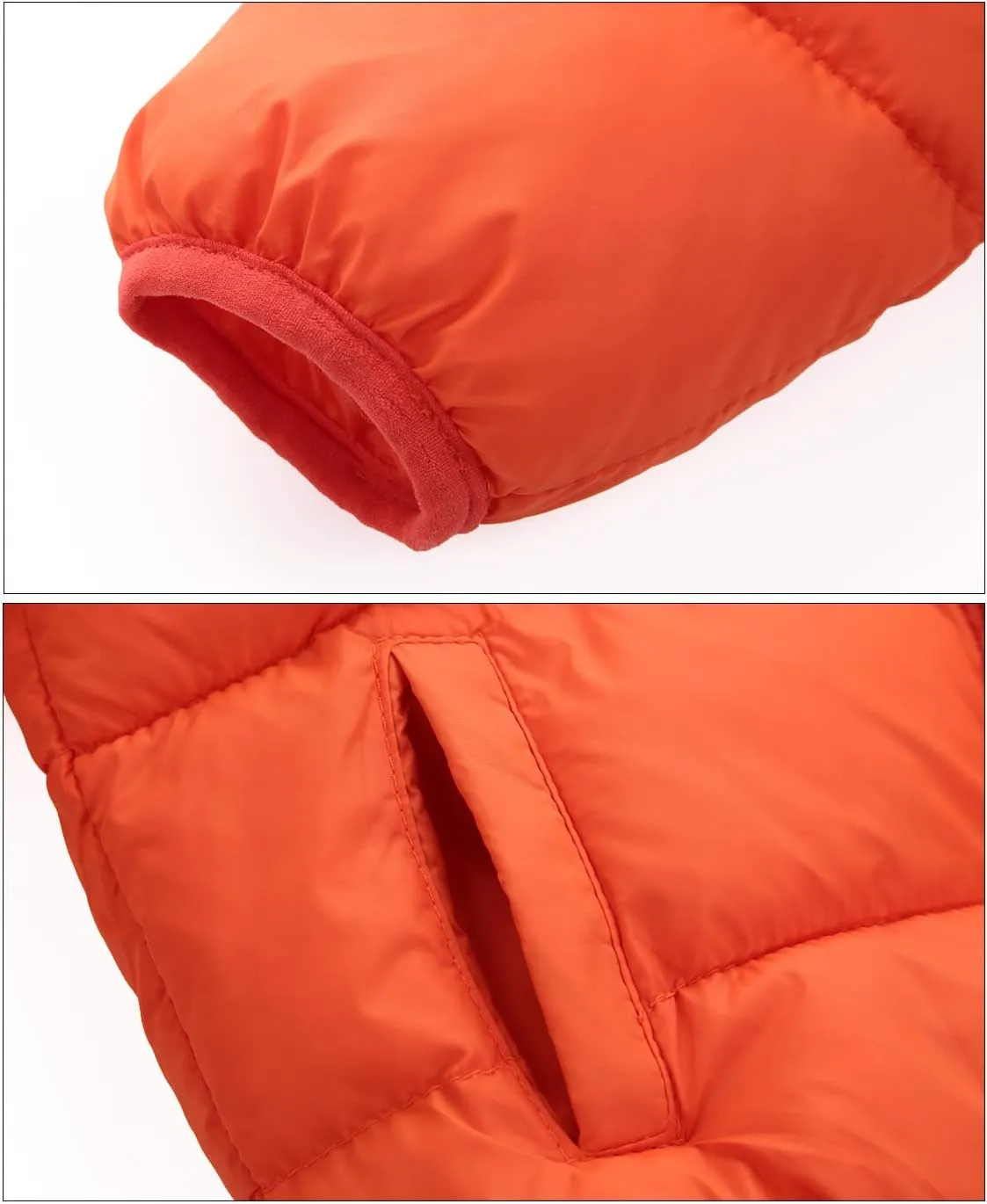 Happy Cherry Baby Kids Hooded Winter Coat Puffer Down Jacket Windproof Fleece Lined