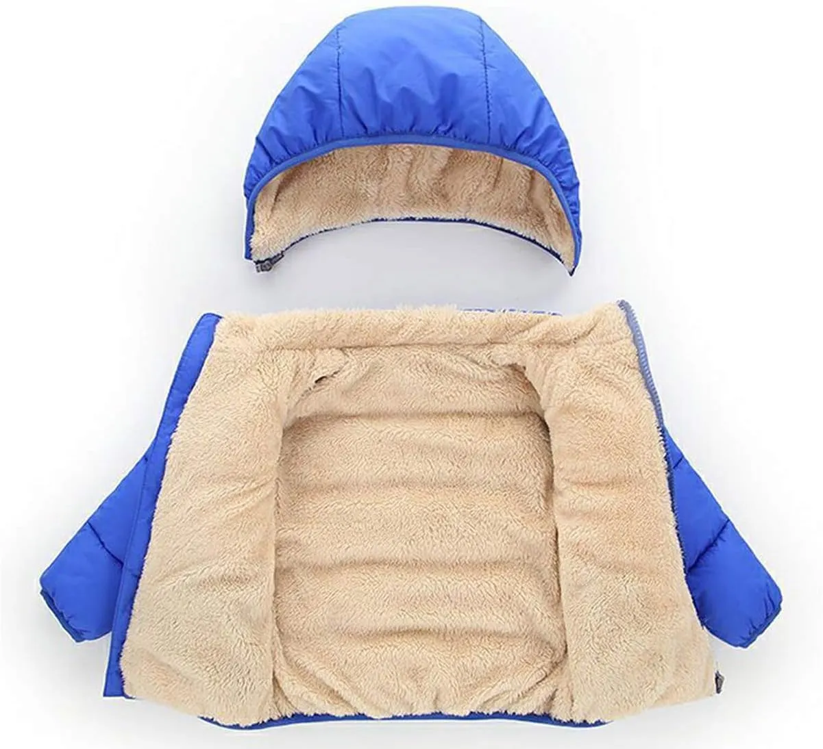 Happy Cherry Toddler Down Jacket Removable Hooded Windproof Snow Winter Coat Outwear