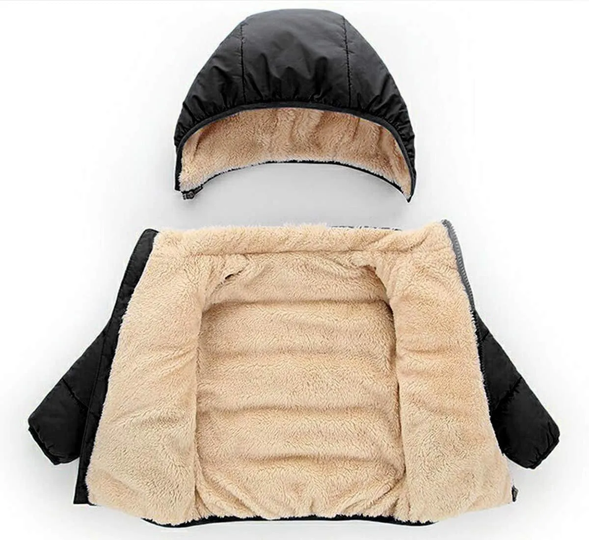 Happy Cherry Toddler Down Jacket Removable Hooded Windproof Snow Winter Coat Outwear
