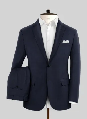 Hardy Minnis Blue Sharkskin Wool Suit
