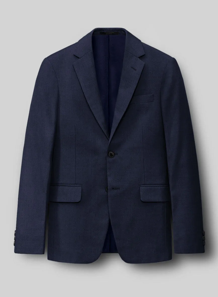 Hardy Minnis Blue Sharkskin Wool Suit