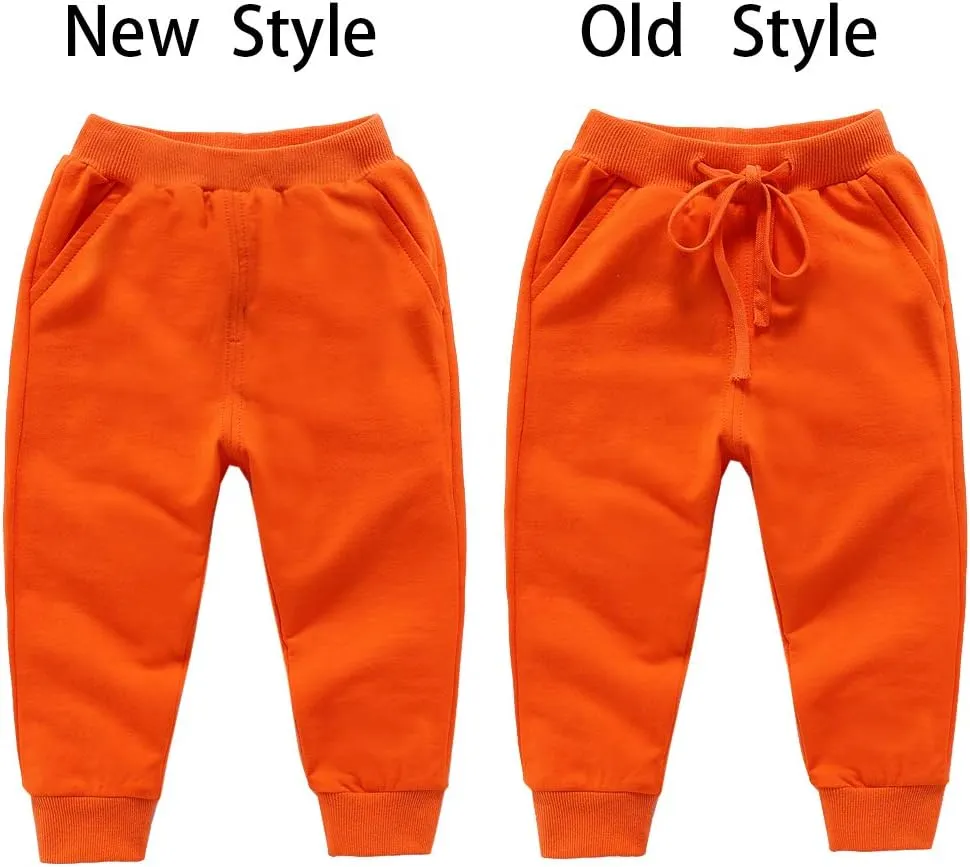HAXICO Unisex Kids Solid Cotton Elastic Waist Winter Pants Toddler Baby Bottoms Active Sweatpants