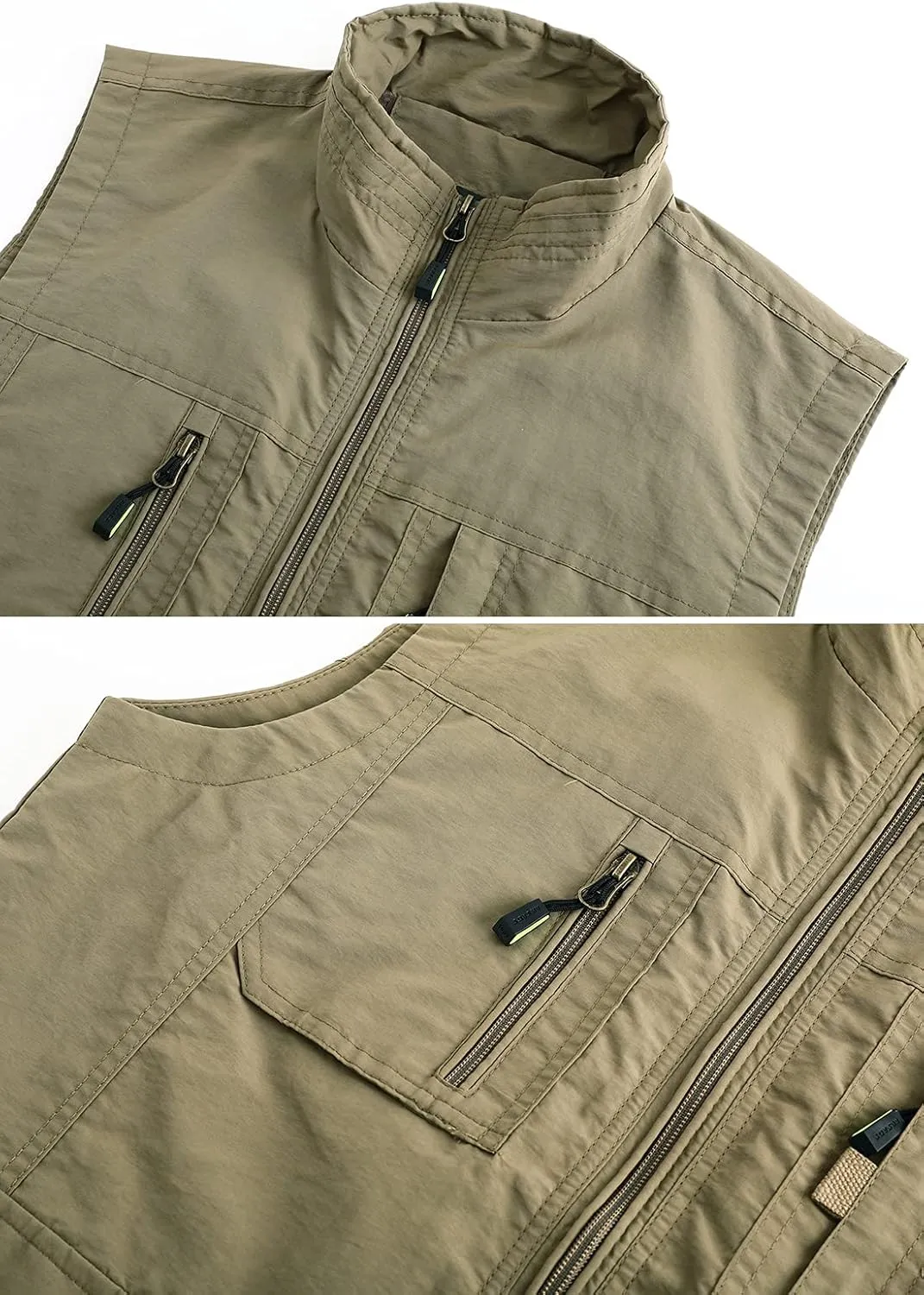 Hbufnha Mens Lightweight Vest Work Travel Safari Sport Jacket Padded Puffer Vest