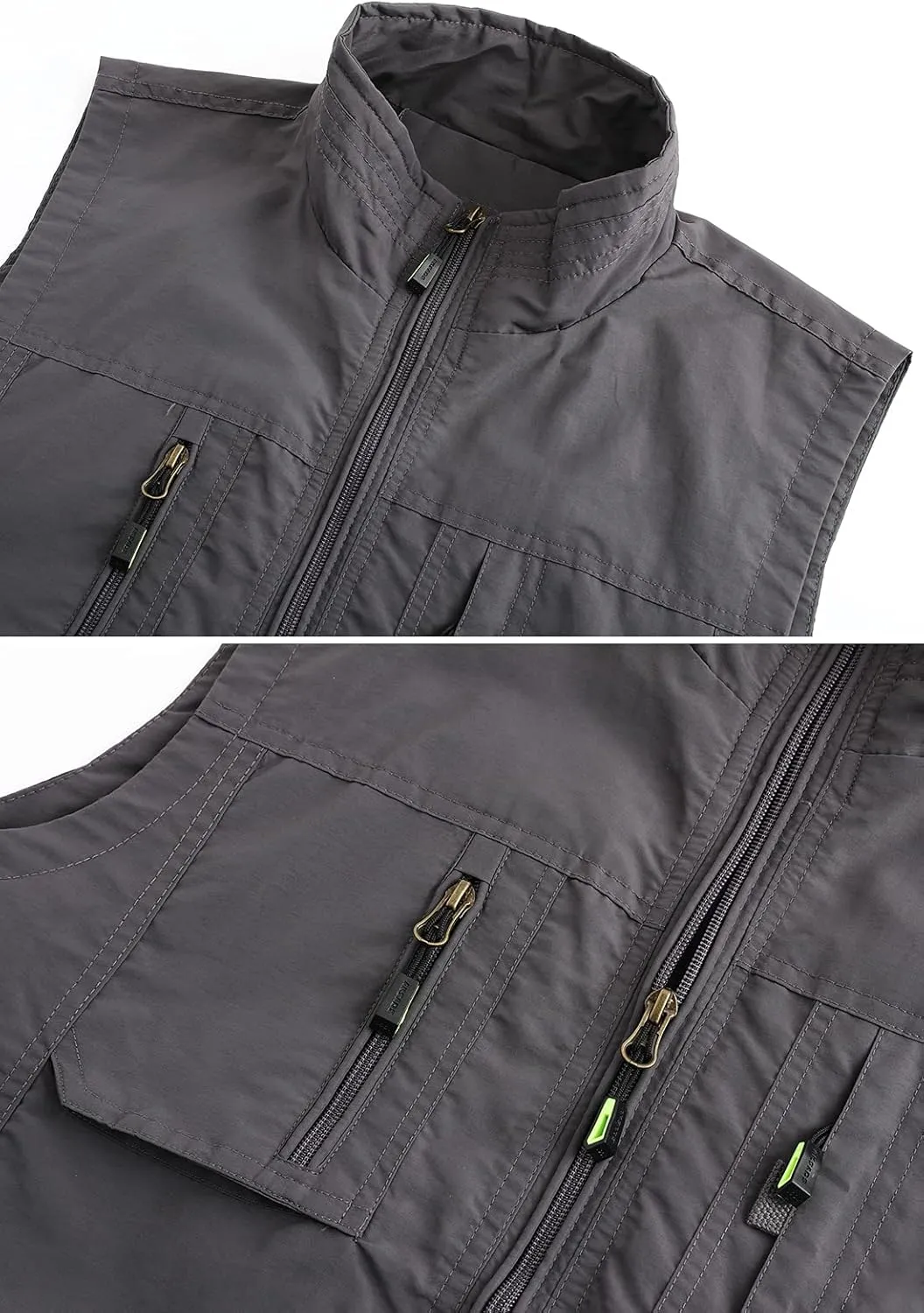 Hbufnha Mens Lightweight Vest Work Travel Safari Sport Jacket Padded Puffer Vest