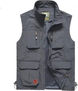 Hbufnha Mens Lightweight Vest Work Travel Safari Sport Jacket Padded Puffer Vest