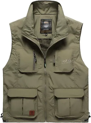 Hbufnha Mens Lightweight Vest Work Travel Safari Sport Jacket Padded Puffer Vest