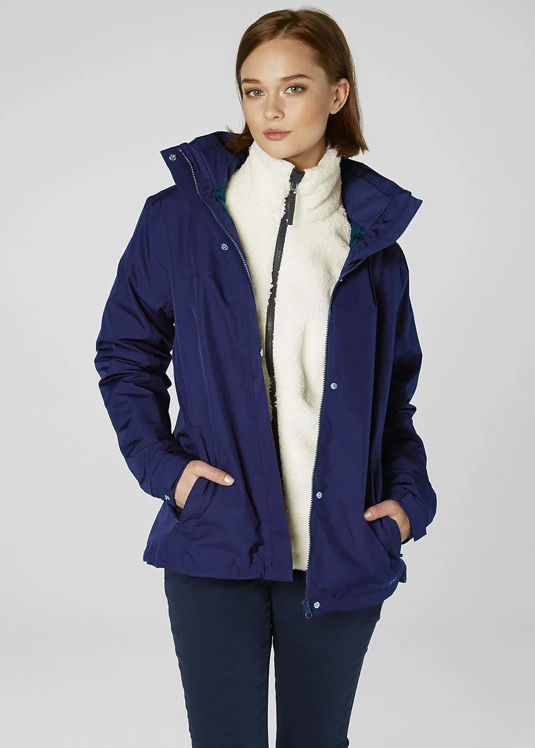 Helly-Hansen Women's Aden Waterproof Windproof Breathable Packable Hood Rain Coat Jacket